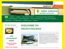 Tablet Screenshot of nilescollegellc.com